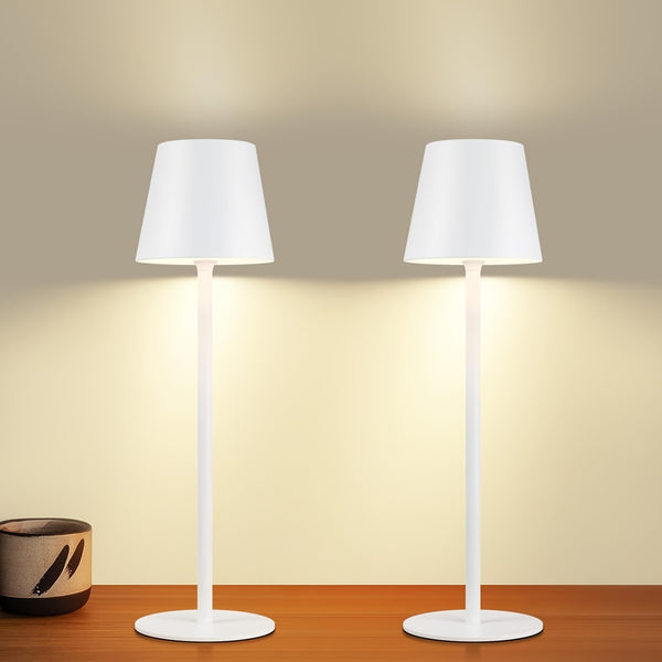 LED Schreibtischlampe weiß/schwarz – Touch dimmbar mit USB Ladefunktion